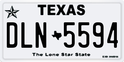 TX license plate DLN5594