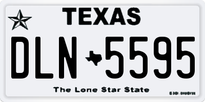 TX license plate DLN5595