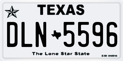 TX license plate DLN5596