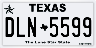 TX license plate DLN5599
