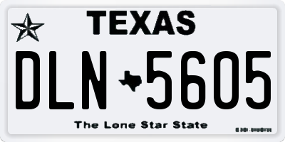 TX license plate DLN5605