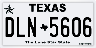 TX license plate DLN5606