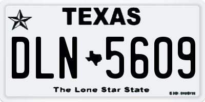 TX license plate DLN5609