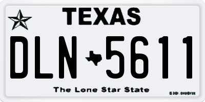 TX license plate DLN5611