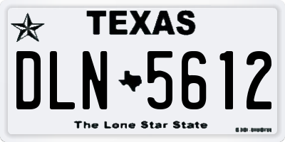 TX license plate DLN5612
