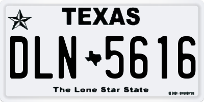 TX license plate DLN5616
