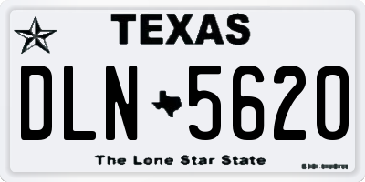 TX license plate DLN5620