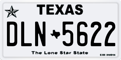 TX license plate DLN5622