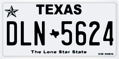 TX license plate DLN5624