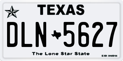 TX license plate DLN5627