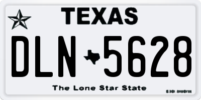 TX license plate DLN5628