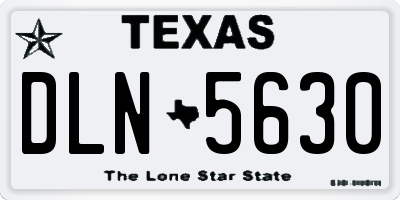 TX license plate DLN5630