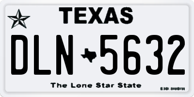 TX license plate DLN5632