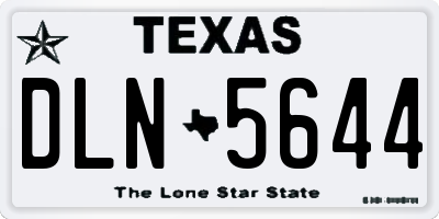 TX license plate DLN5644