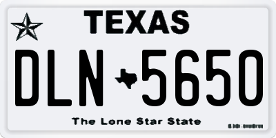 TX license plate DLN5650
