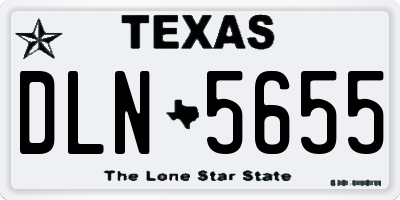 TX license plate DLN5655