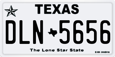 TX license plate DLN5656