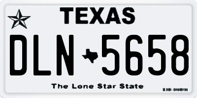 TX license plate DLN5658