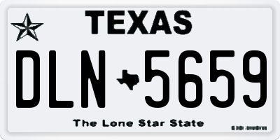 TX license plate DLN5659
