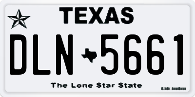 TX license plate DLN5661