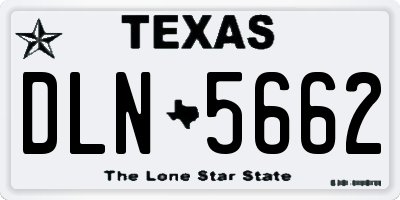 TX license plate DLN5662