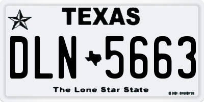 TX license plate DLN5663