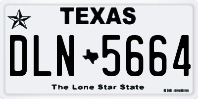 TX license plate DLN5664