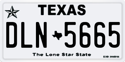 TX license plate DLN5665