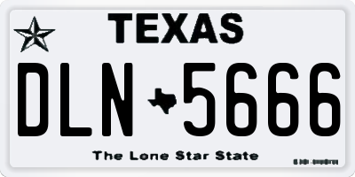 TX license plate DLN5666
