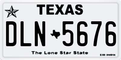 TX license plate DLN5676