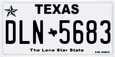 TX license plate DLN5683