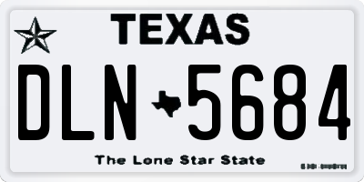 TX license plate DLN5684
