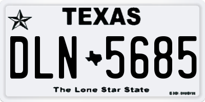 TX license plate DLN5685