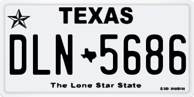TX license plate DLN5686