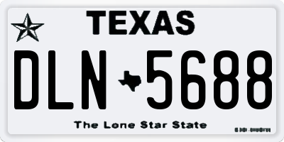 TX license plate DLN5688