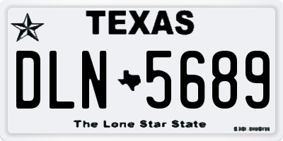TX license plate DLN5689