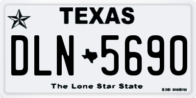 TX license plate DLN5690