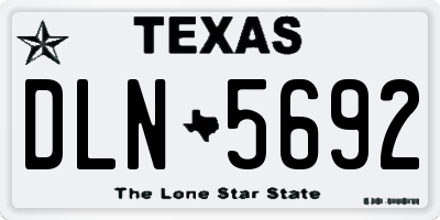 TX license plate DLN5692