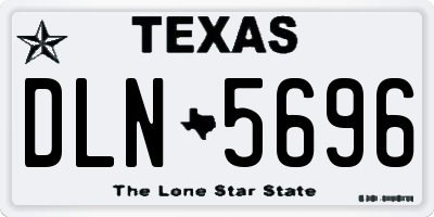 TX license plate DLN5696