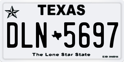 TX license plate DLN5697