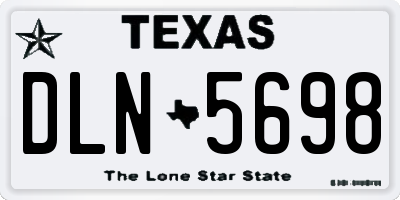 TX license plate DLN5698