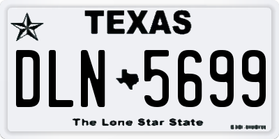 TX license plate DLN5699