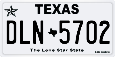TX license plate DLN5702