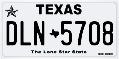 TX license plate DLN5708