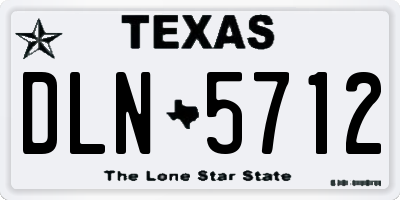 TX license plate DLN5712