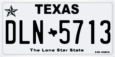 TX license plate DLN5713