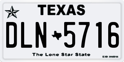 TX license plate DLN5716