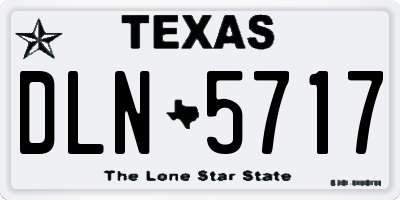 TX license plate DLN5717