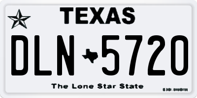 TX license plate DLN5720