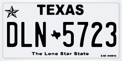 TX license plate DLN5723